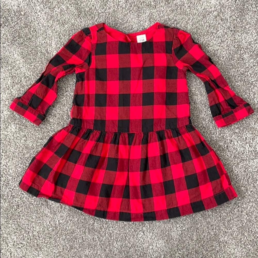 Baby Gap red/black plaid dress